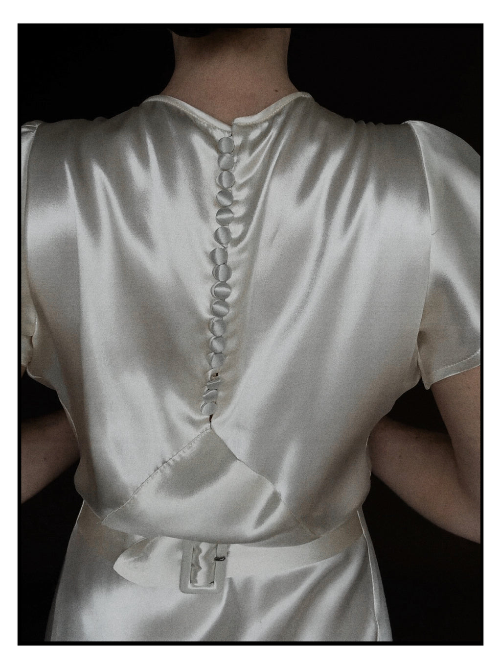 1930s Floral Flutter Sleeve