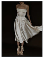 1950s Ivory Tea-Length Dress with Matching Scarf