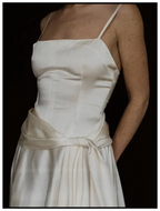 1950s Ivory Tea-Length Dress with Matching Scarf
