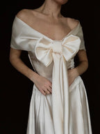 1950s Ivory Tea-Length Dress with Matching Scarf