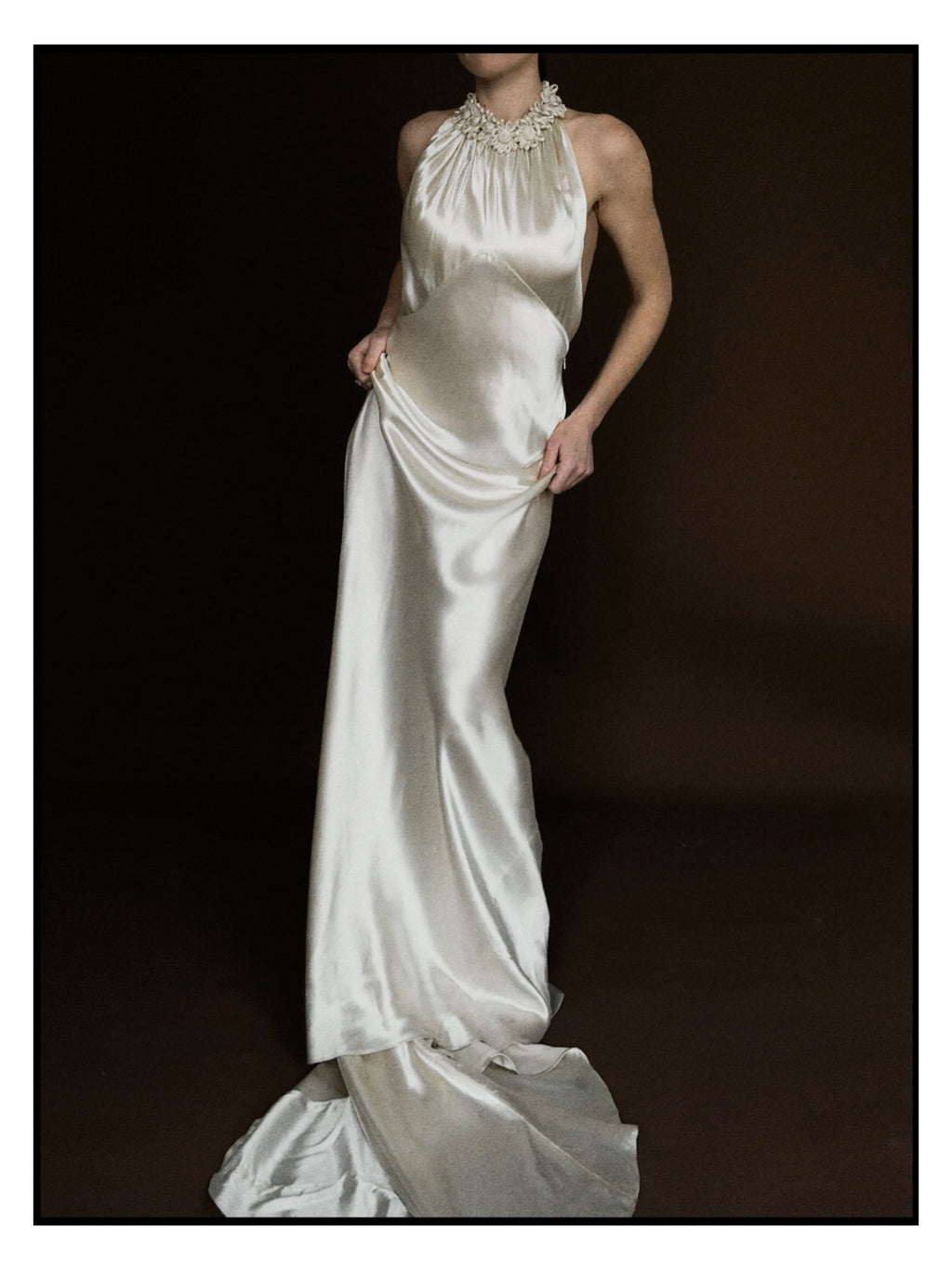 1930s Halter Flower Gown
