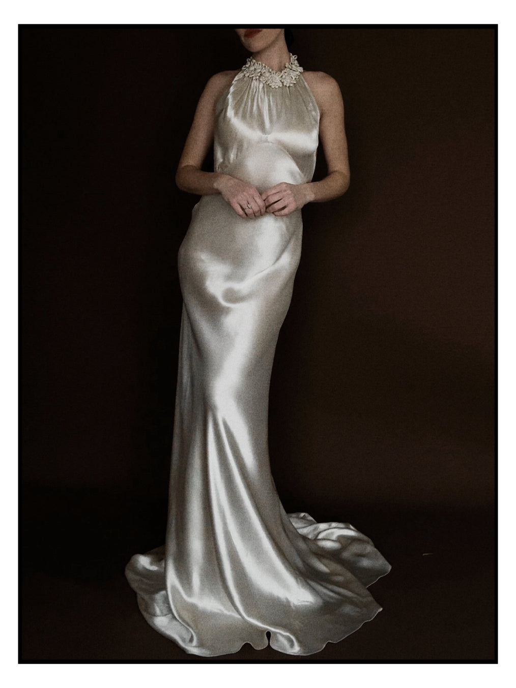 1930s Halter Flower Gown