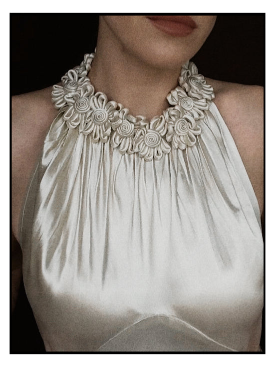 1930s Halter Flower Gown
