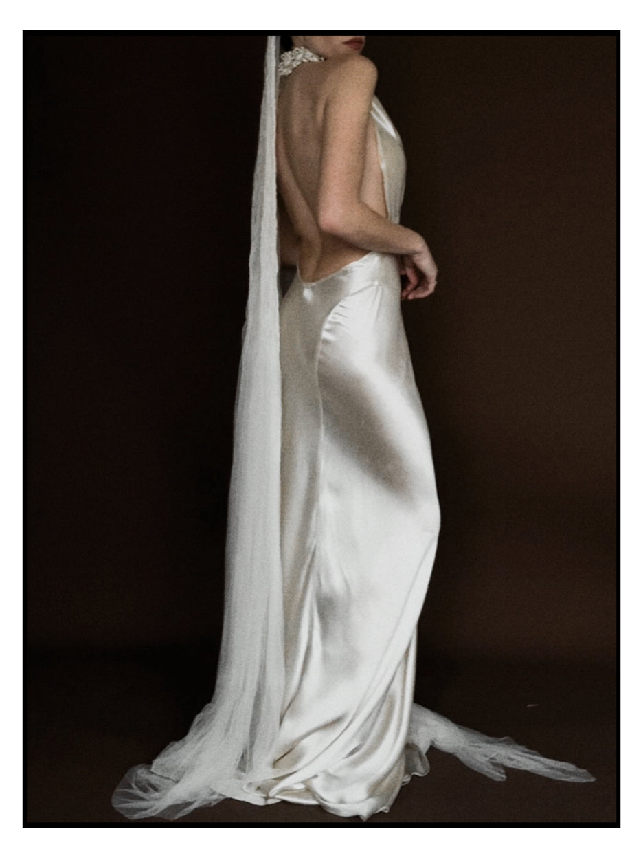 1930s Halter Flower Gown