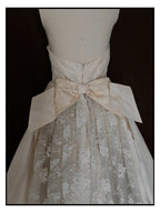 1950s Silk Taffeta Gown with Lace Train