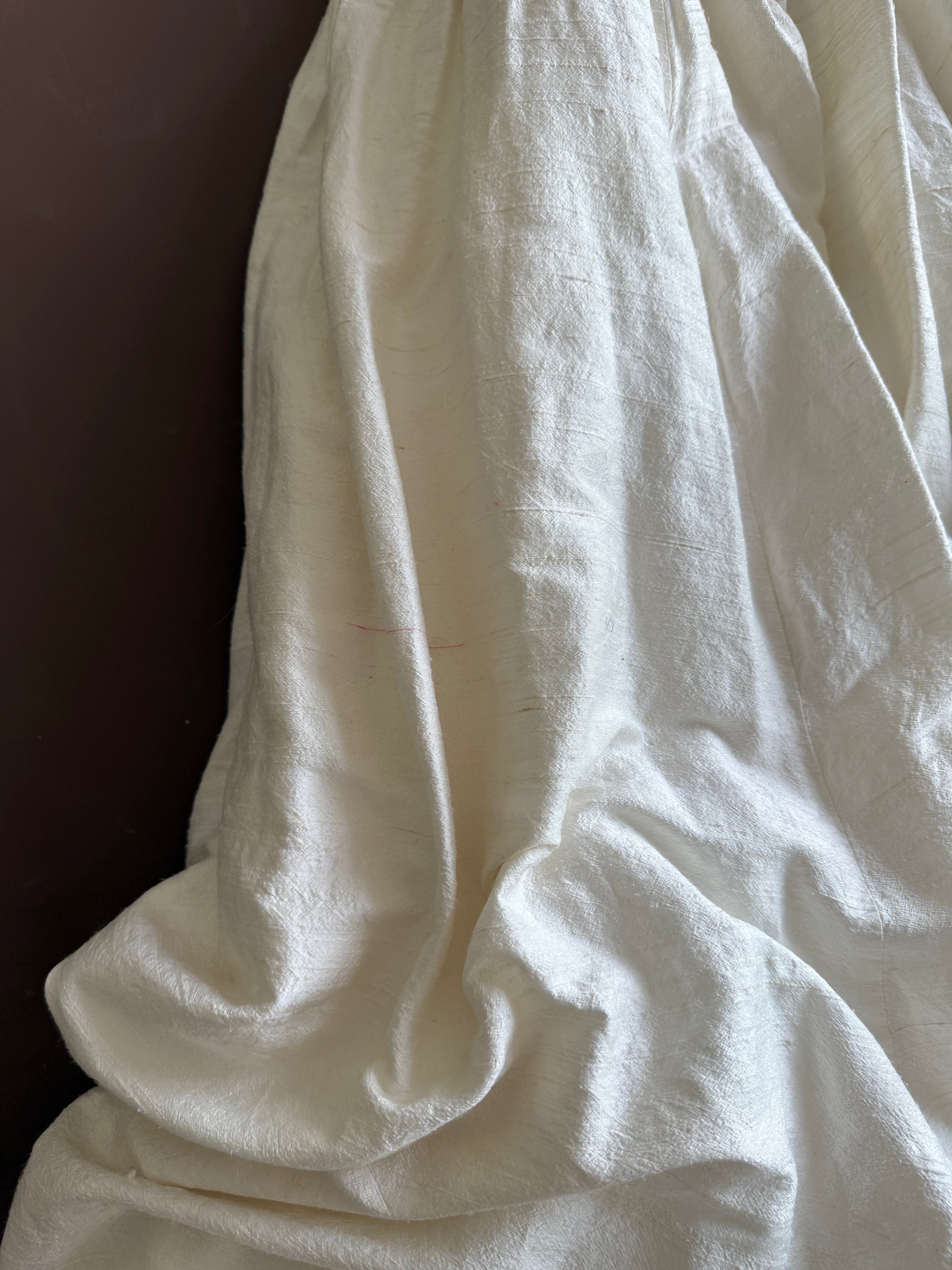 1980s Silk Off-The-Shoulder Bow Gown