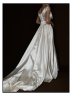 1940s Boat Neck Ballet Gown