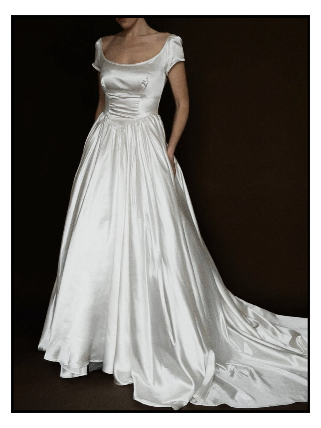 1940s Boat Neck Ballet Gown