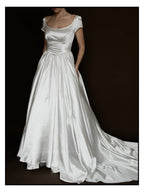 1940s Boat Neck Ballet Gown