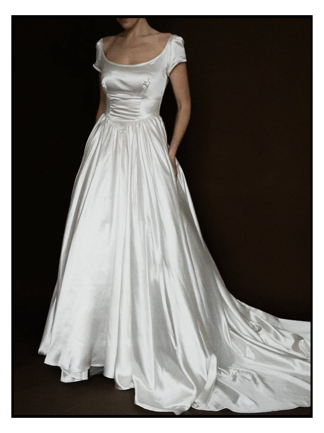 1940s Boat Neck Ballet Gown