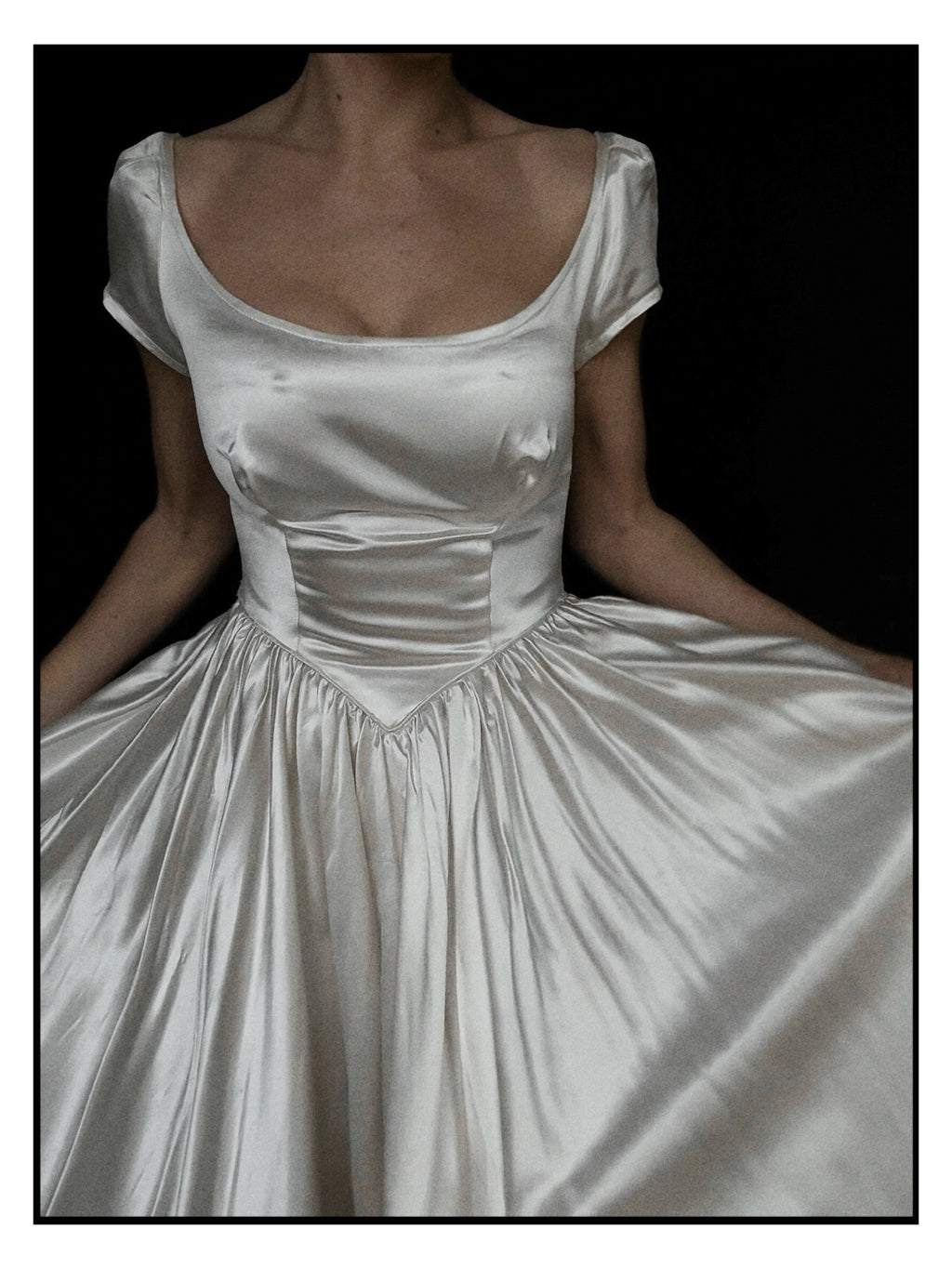 1940s Boat Neck Ballet Gown