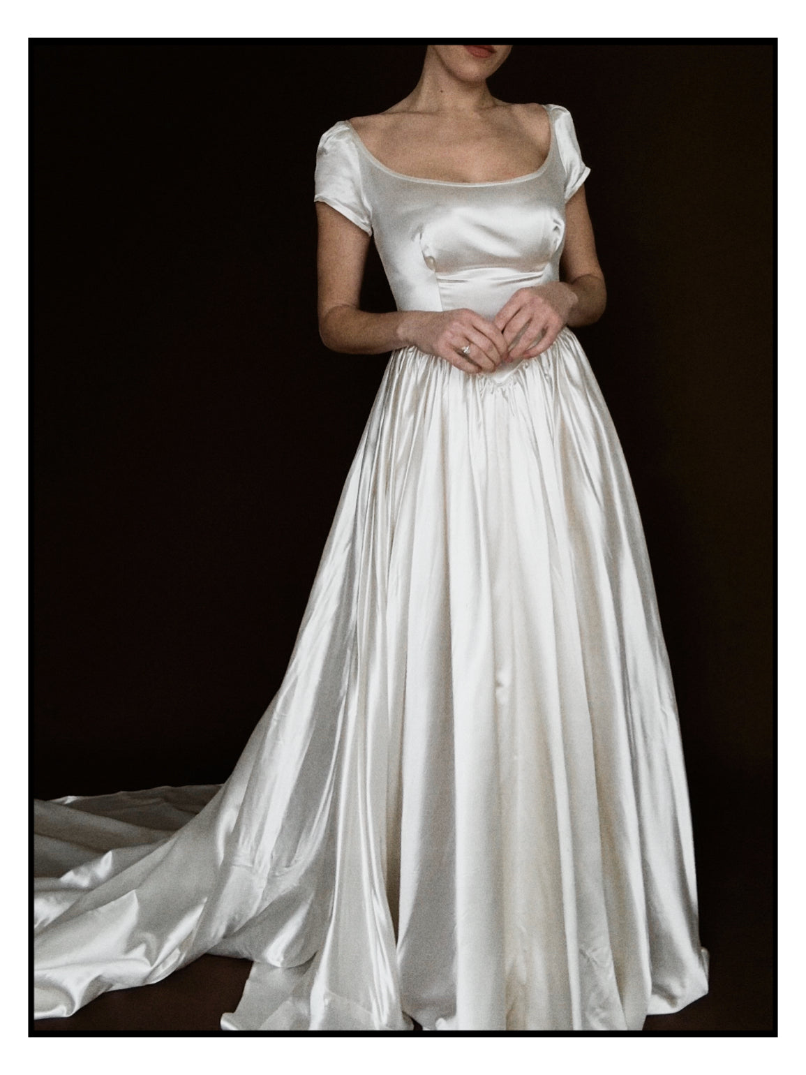 1940s Boat Neck Ballet Gown
