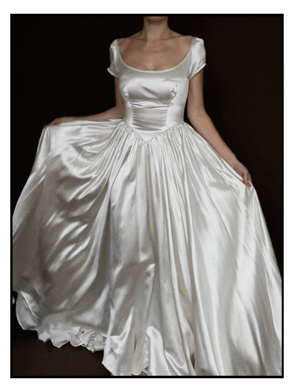 1940s Boat Neck Ballet Gown