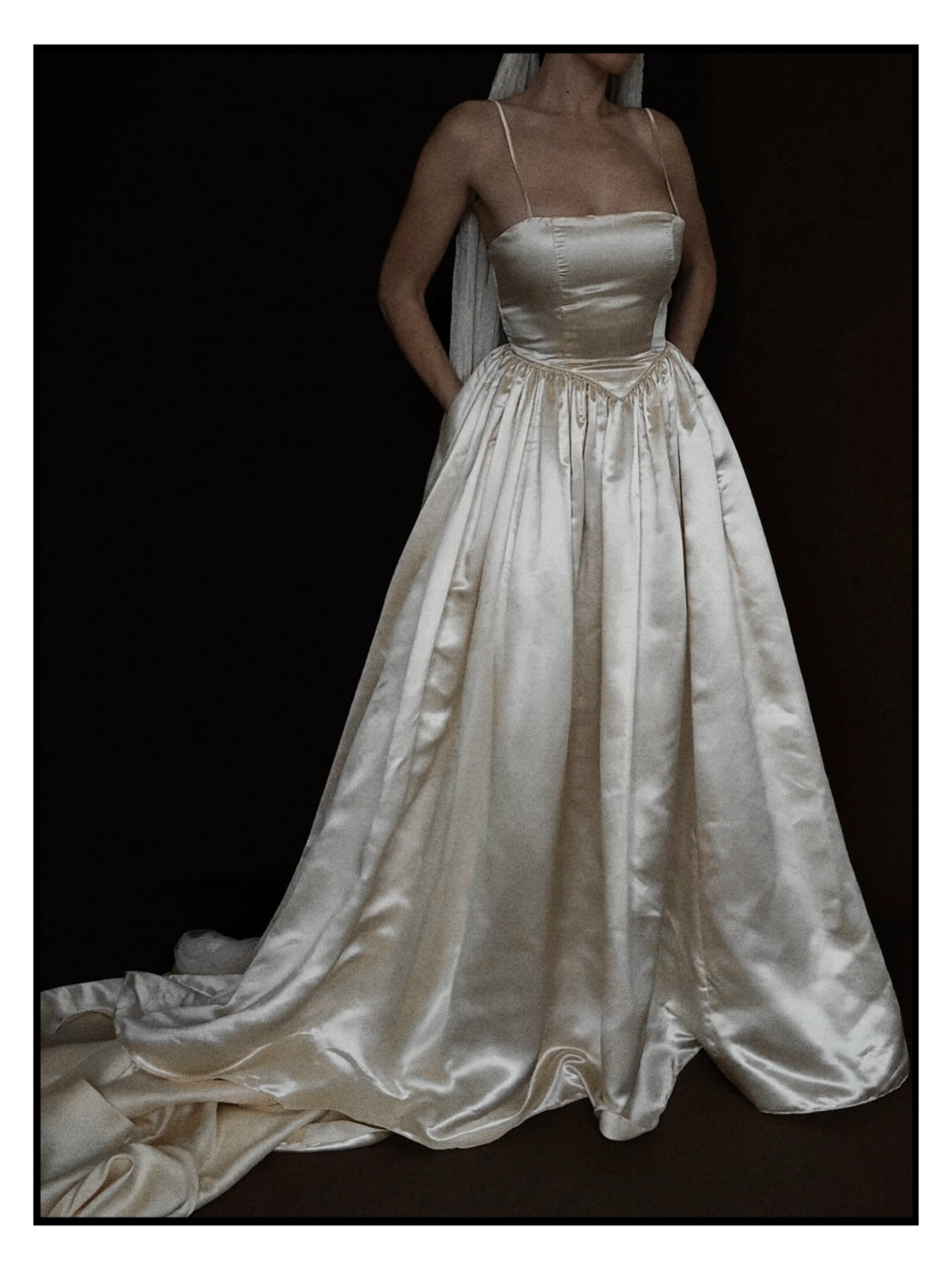 1960s Basque Waist Gown