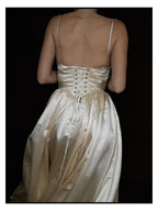 1960s Basque Waist Gown