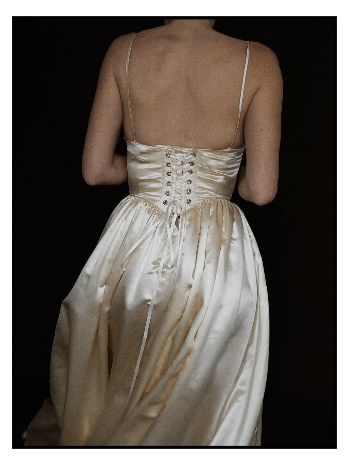 1960s Basque Waist Gown