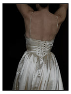 1960s Basque Waist Gown