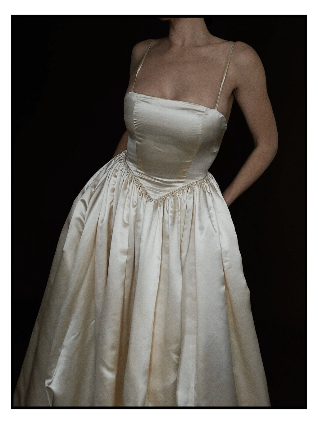 1960s Basque Waist Gown