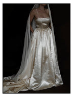 1960s Basque Waist Gown