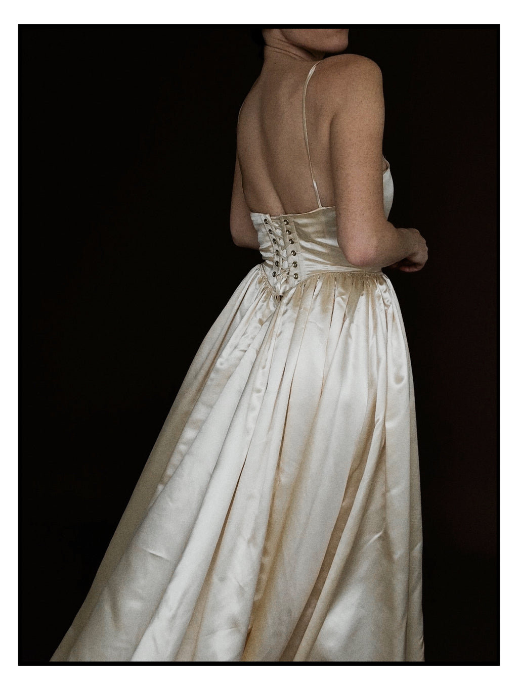 1960s Basque Waist Gown