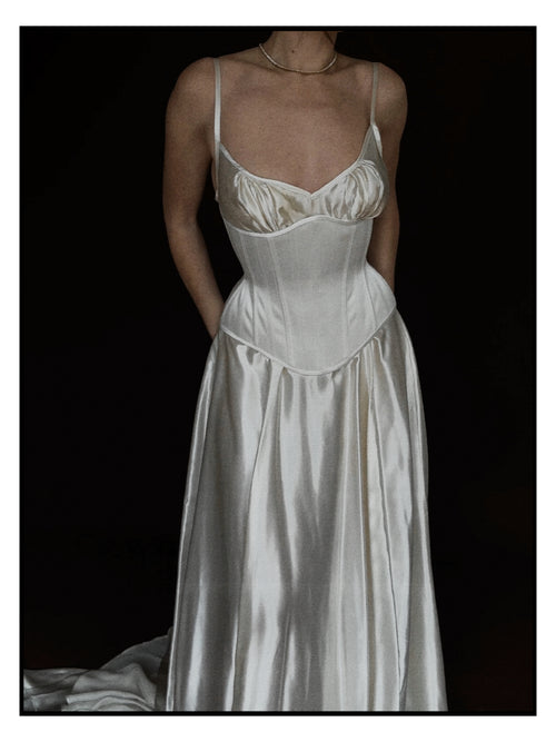1930s Shirred Gown with Underbust Corset in Collaboration with Lety Ray Designs
