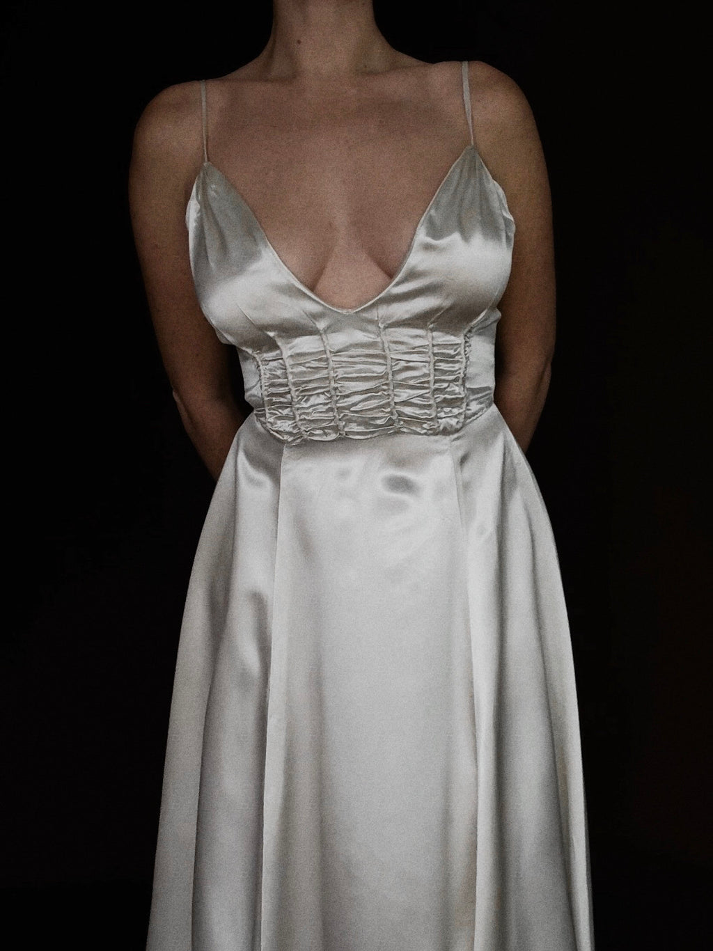 1930s Corded Plunge Gown, USA
