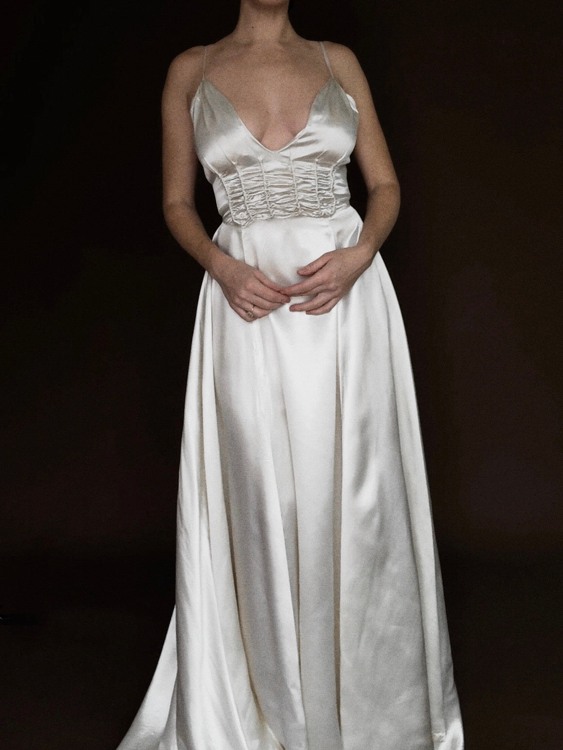 1930s Corded Plunge Gown, USA