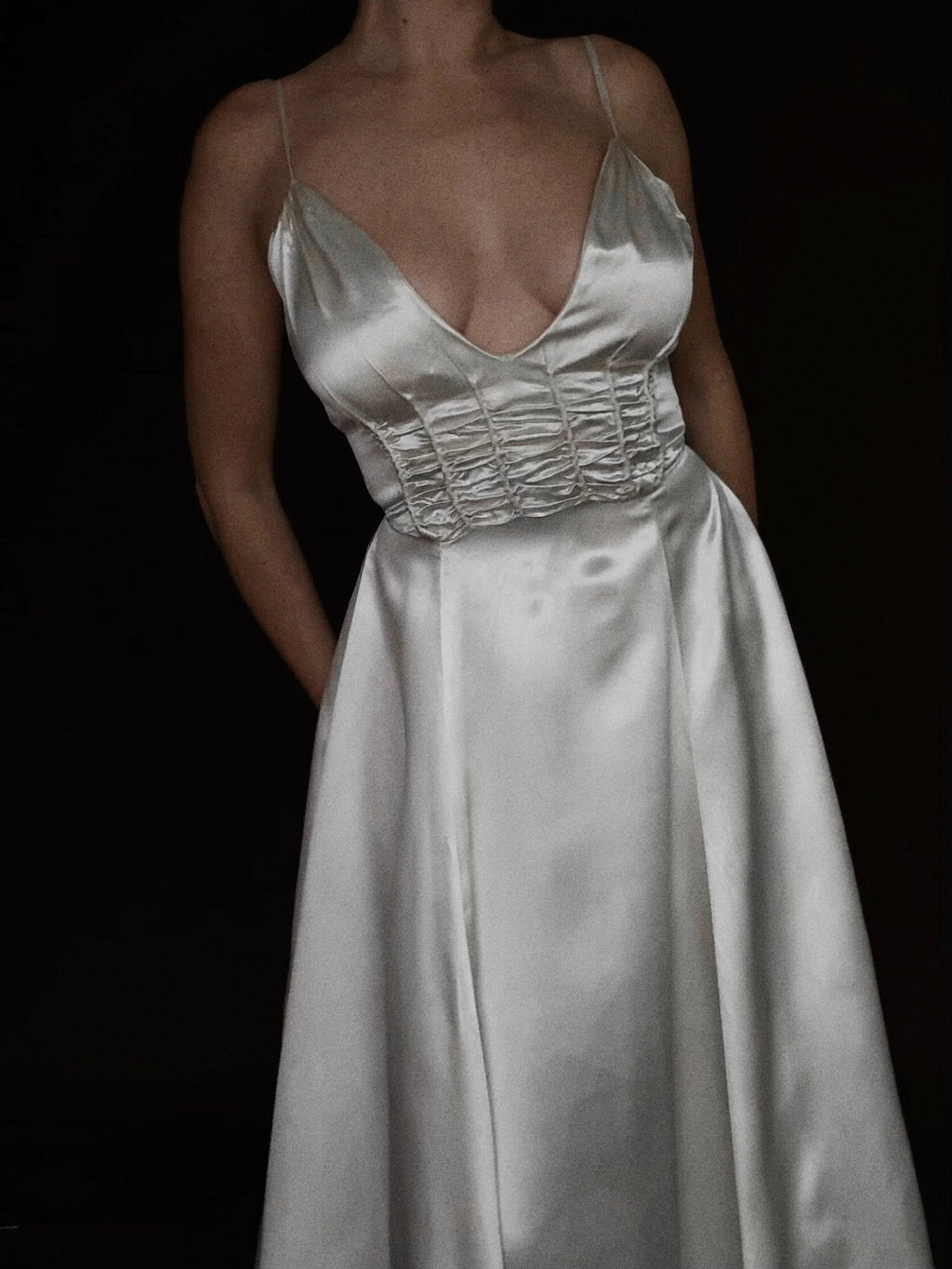 1930s Corded Plunge Gown, USA