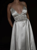1930s Corded Plunge Gown, USA
