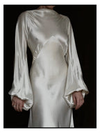1930s Ivory Bell Sleeve Gown