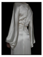 1930s Ivory Bell Sleeve Gown