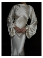 1930s Ivory Bell Sleeve Gown