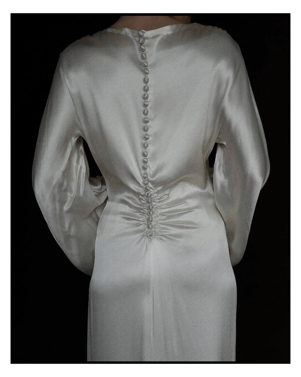 1930s Ivory Bell Sleeve Gown