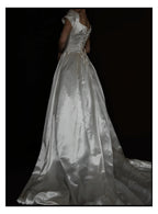 1940s Square Neck Ballet Gown