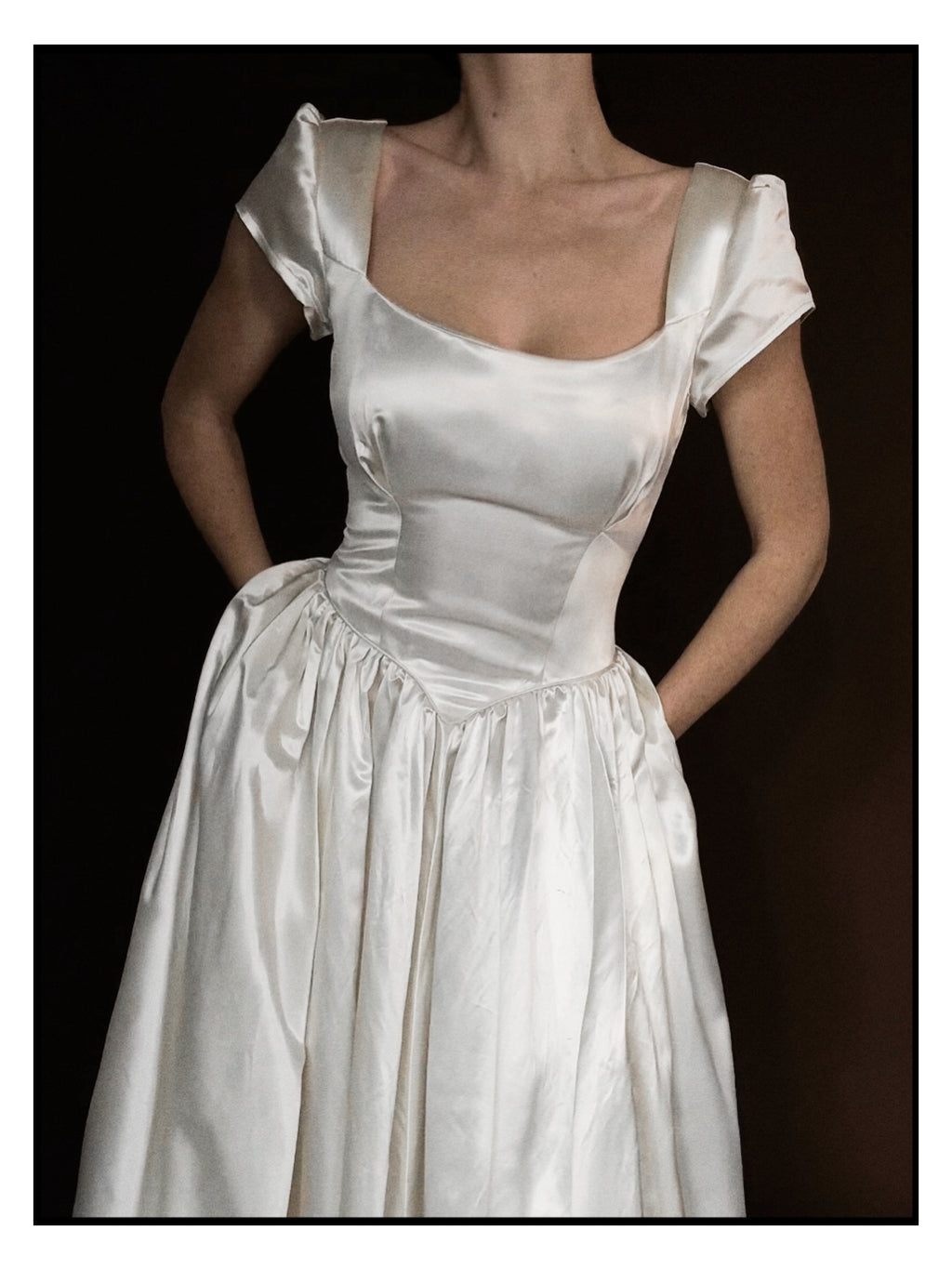 1940s Square Neck Ballet Gown