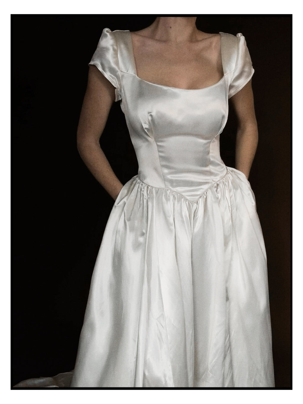 1940s Square Neck Ballet Gown