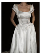 1940s Square Neck Ballet Gown
