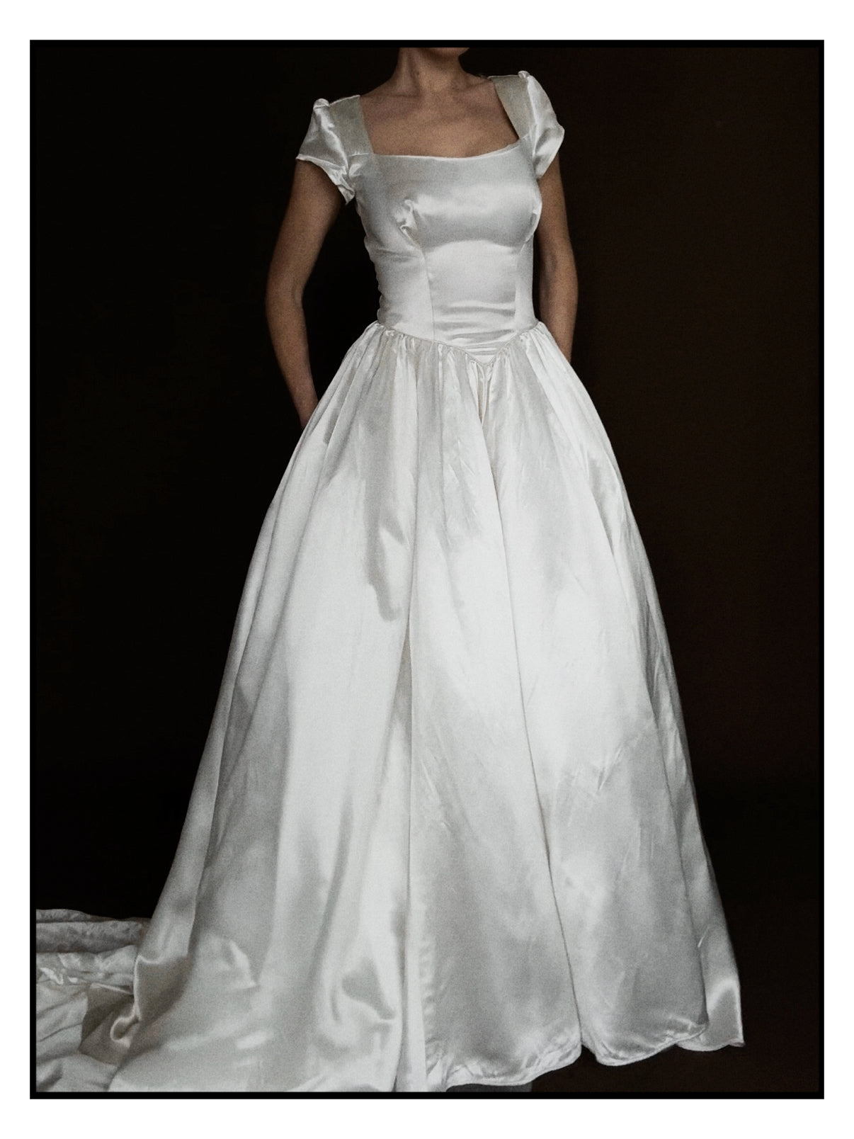 1940s Square Neck Ballet Gown