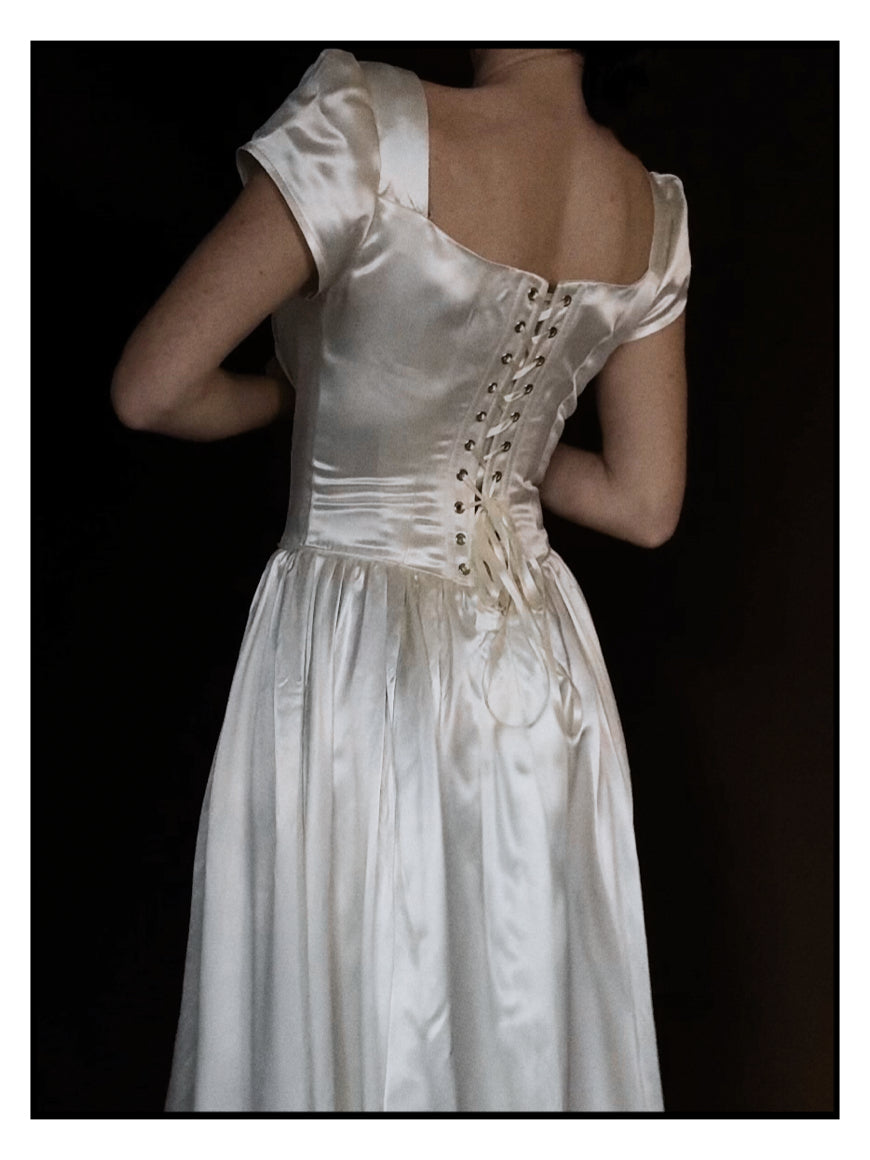 1940s Square Neck Ballet Gown
