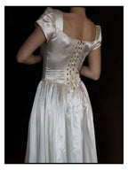 1940s Square Neck Ballet Gown
