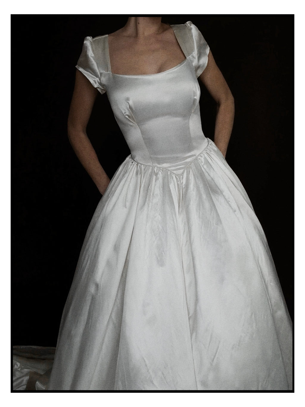 1940s Square Neck Ballet Gown