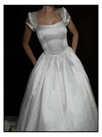 1940s Square Neck Ballet Gown