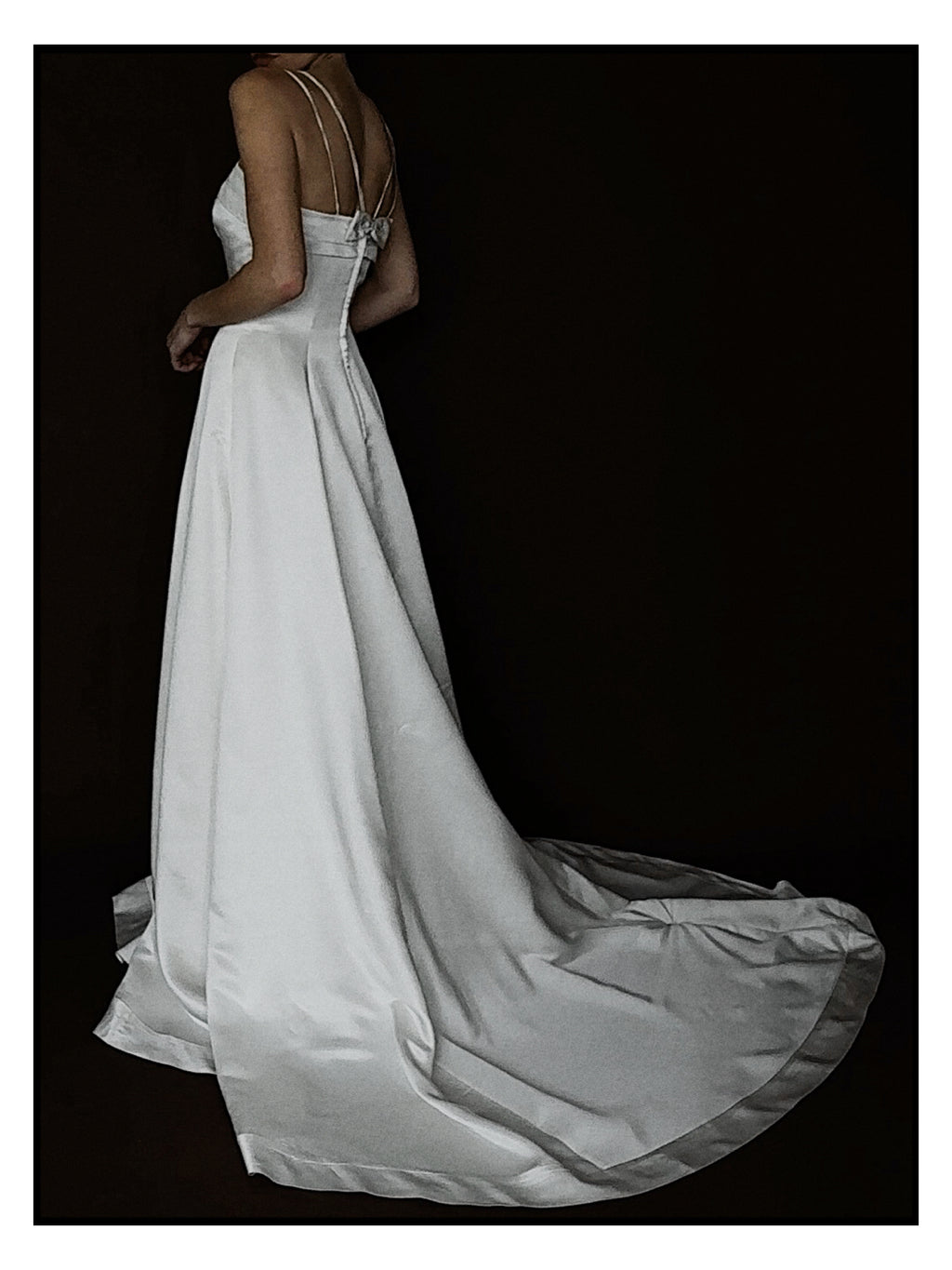 1990s Silk Double Spaghetti Strap Gown