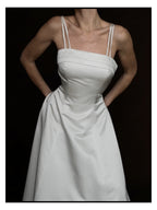 1990s Silk Double Spaghetti Strap Gown