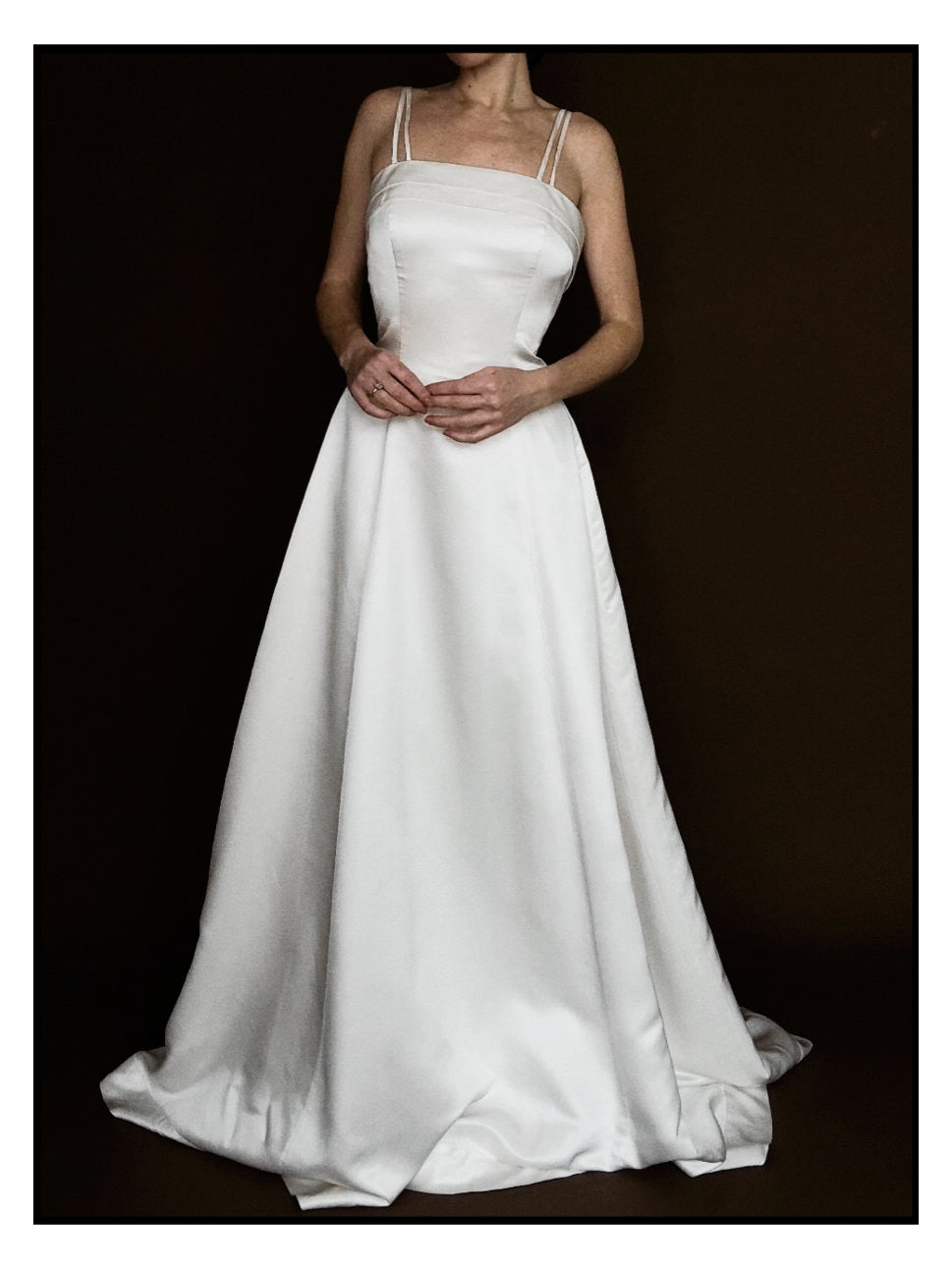 1990s Silk Double Spaghetti Strap Gown