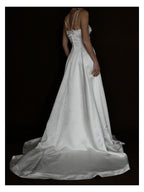 1990s Silk Double Spaghetti Strap Gown