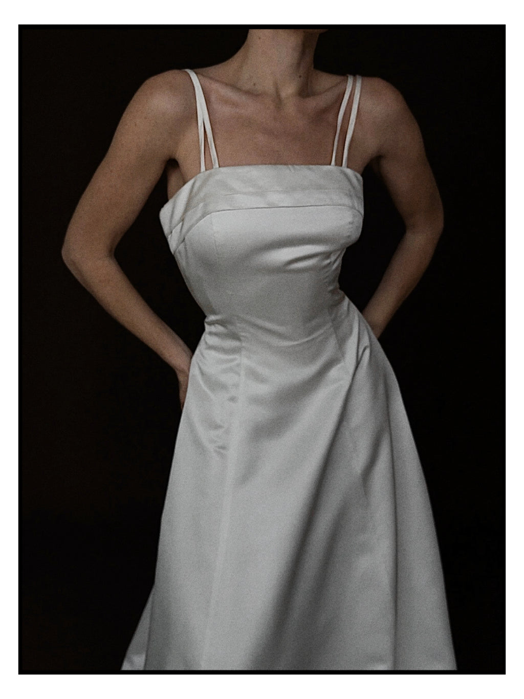 1990s Silk Double Spaghetti Strap Gown
