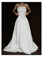 1990s Silk Double Spaghetti Strap Gown