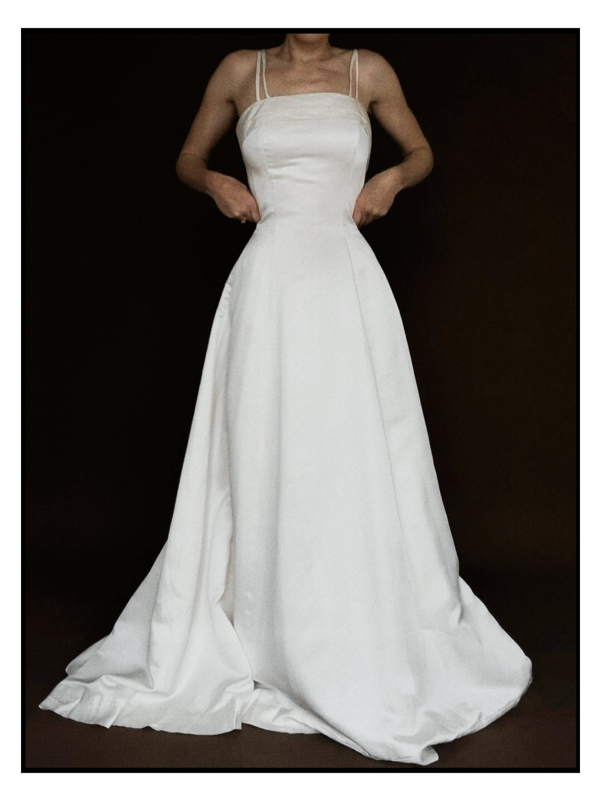 1990s Silk Double Spaghetti Strap Gown