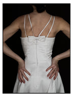 1990s Silk Double Spaghetti Strap Gown